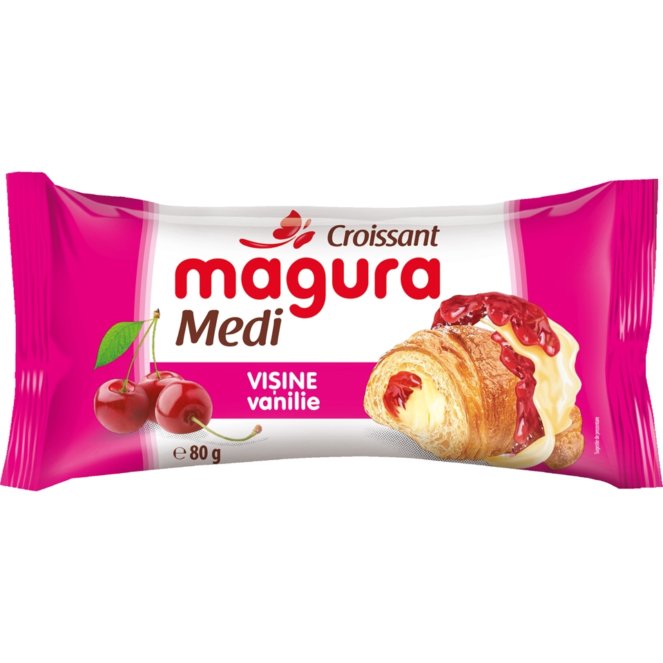 Magura Croissant Cu Umplutura De Visine Si Vanilie G Mega Image