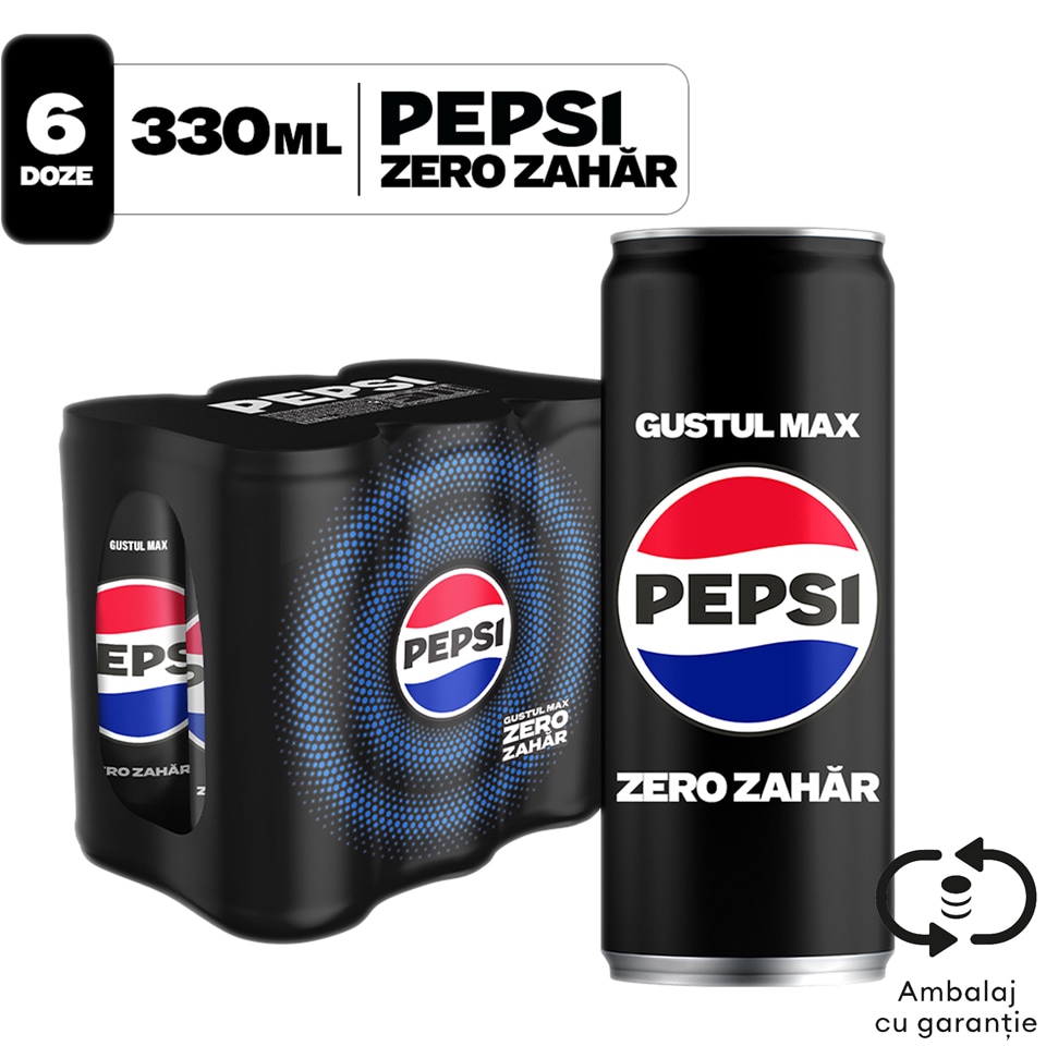 Pepsi Zero Zahar Bautura Racoritoare Carbogazoasa X Ml Mega Image