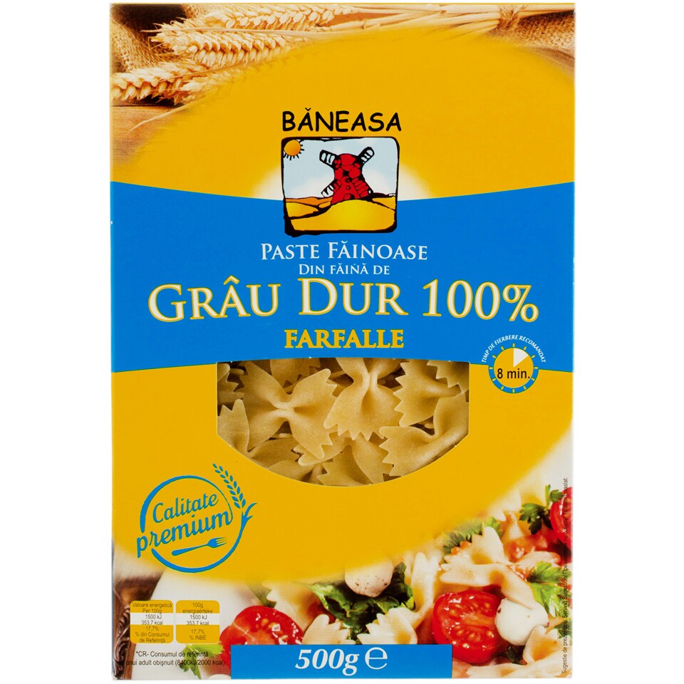 Baneasa Farfale Din Grau Dur 500g Mega Image