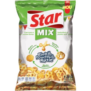 Star | Mix de snacks-uri Piatra-Foarfeca-Hartie cu gust de smantana si plante aromatice 80g