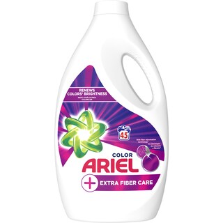Ariel | Detergent lichid Color +Extra Fiber Care, 45 spalari, 2.45L