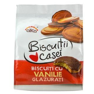 Alka | Biscuitii Casei | Biscuiti glazurati cu vanilie 200g