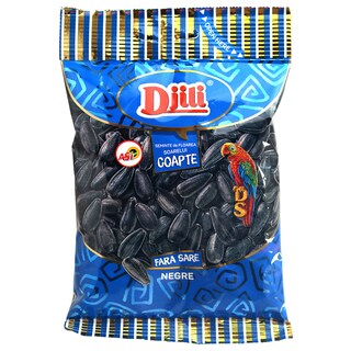 Djili | Seminte de floarea-soarelui, negre, coapte, fara sare 110g