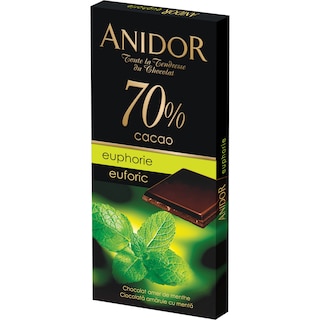 Anidor | Ciocolata cu 70% cacao si menta 85g
