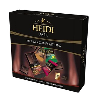 Heidi | Dark | Ciocolate mini asortate Dark cu 85% cacao 180g