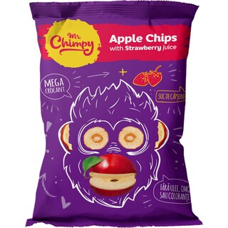 Mr. Chimpy | Chipsuri de mere uscate cu suc de capsune 30g