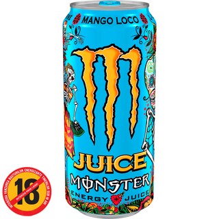 Monster | Bautura energizanta carbogazoasa cu suc de fructe Mango Loco Energy 500ml