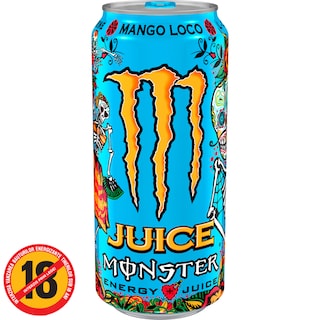 Monster | Bautura energizanta carbogazoasa cu suc de fructe Mango Loco Energy 500ml