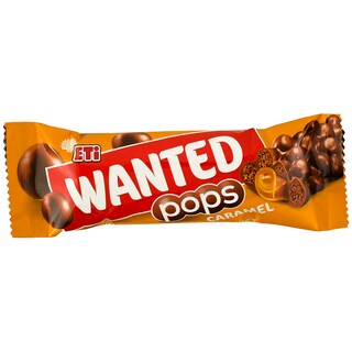 Eti | Wanted Pops | Baton de ciocolata cu caramel wanted pops 28g