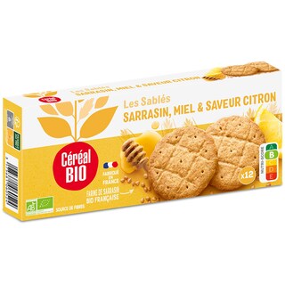 Cereal Bio | Biscuiti cu miere, hrisca, cu aroma de lamaie 132g