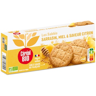 Cereal Bio | Biscuiti cu miere, hrisca, cu aroma de lamaie 132g