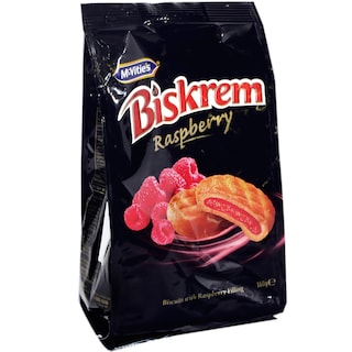 Biskrem | Biscuiti cu umplutura de zmeura 160g