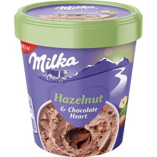 Milka | Inghetata Hazelnut & Chocolate Heart 319g