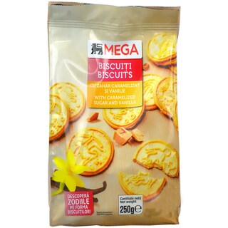 MEGA | Biscuiti cu zahar caramelizat si vanilie 250g