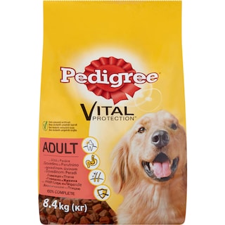 Pedigree | Hrana uscata pentru caini adulti >10 kg, cu vita si pasare 8.4kg