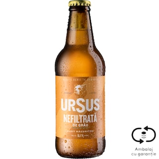 Ursus | Bere nefiltrata de grau 0.33L