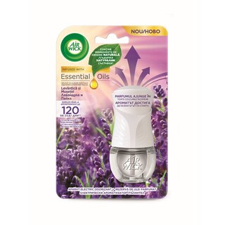 Air Wick | Aparat electric odorizant + rezerva de ulei parfumat levantica si musetel 19ml