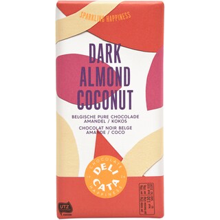 Delicata | Ciocolata neagra cu migdale si nuca de cocos 180g