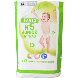 Delhaize | Scutece chilotel bebelusi Marimea 5, 12-17kg,, 22 buc.