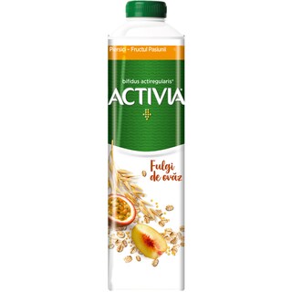 Activia | Iaurt de baut cu piersici, fructul pasiunii, ovaz si mei 320g