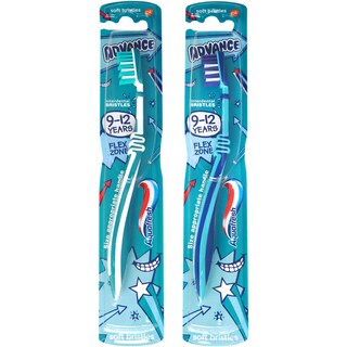 Aquafresh | Periuta de dinti Advance Soft 9-12 ani, diverse culori