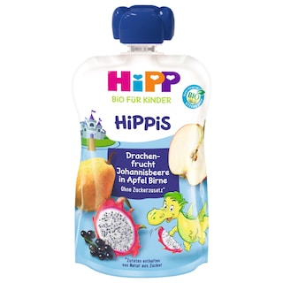 Hipp | Piure Fructul Dragonului cu coacaze negre, mar si para, +12 luni 100g