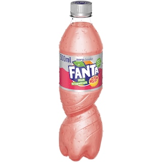 Fanta Zero Zahar | Bautura racoritoare carbogazoasa cu suc de grapefruit roz, fara zahar 500ml