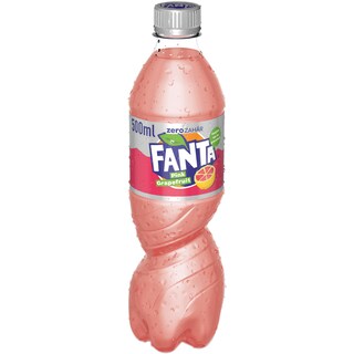 Fanta Zero Zahar | Bautura racoritoare carbogazoasa cu suc de grapefruit roz, fara zahar 500ml