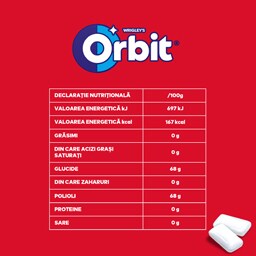 Orbit | Guma de mestecat cu aroma de capsuni 14g