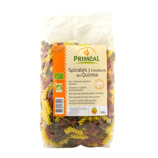 Primeal | Spirale bio cu Quinoa in 3 culori 500g