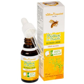 Albina Carpatina | Picaturi cu propolis pentru o respiratie libera 20ml