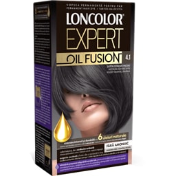 Loncolor | Vopsea Oil Fusion 4.1 Saten cenusiu mediu