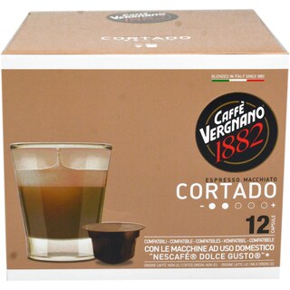 Caffe Vergnano 1882 | Cafea Espresso Macchiato Cortado, 12 capsule