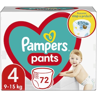 Pampers | Pants | Scutece chilotel bebelusi Marimea 4, 9-15 kg, 72 buc.