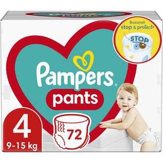 Pampers | Pants | Scutece chilotel bebelusi Marimea 4, 9-15 kg, 72 buc.