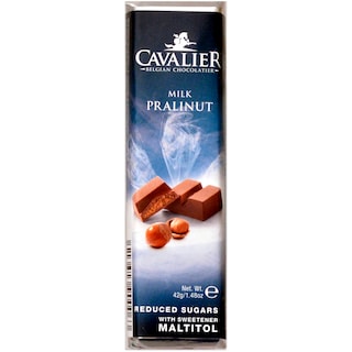 Cavalier | Baton de ciocolata cu lapte, crema pralinata si alune 42g