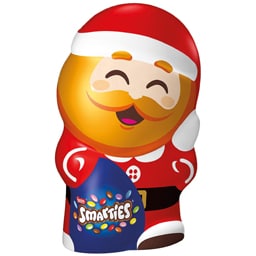 Smarties | Figurina Mos Craciun din ciocolata cu lapte cu bomboane glazurate 85g