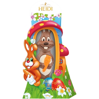 Heidi | Figurina de ciocolata Iepuras si morcov 45g