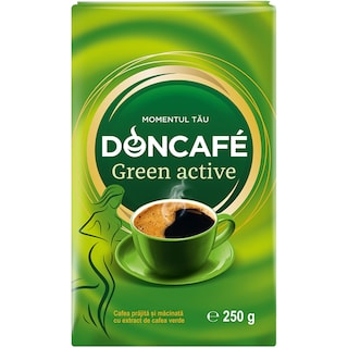 Doncafe | Cafea prajita si macinata cu extract de cafea verde 250g