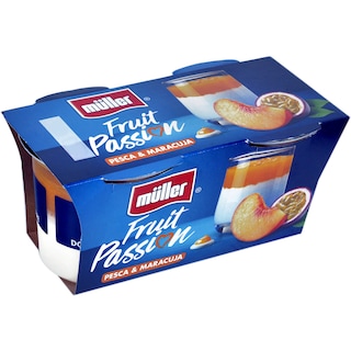 Muller | Fruit Passion | Iaurt piersica si fructul pasiunii 2x125g