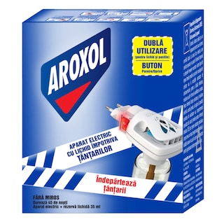 Aroxol | Aparat electric cu lichid impotriva tantarilor 35ml