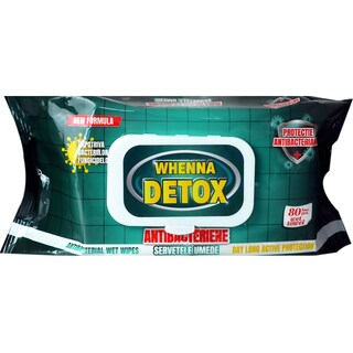 Detox | WHENNA | Servetele umede antibacteriene 80 bucati