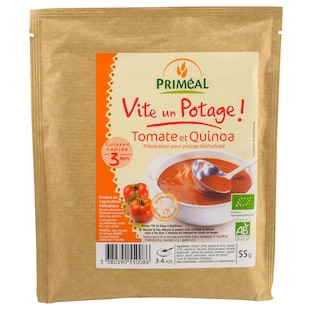 Primeal | Supa instant cu rosii si quinoa bio 55g