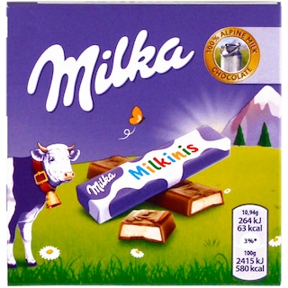 Milka | Milkinis | Batoane de ciocolata cu crema de lapte 43.75g