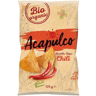 Acapulco | Tortilla chips bio cu chili 125g