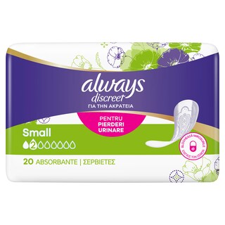 Always Discreet | Absorbante pierderi urinare Small, 20 bucati