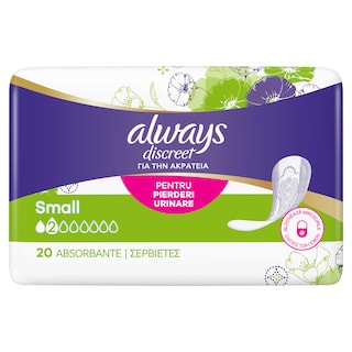 Always Discreet | Absorbante pierderi urinare Small, 20 bucati