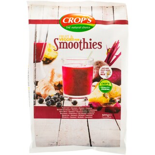 Crops's | Fructe si legume congelate pentru smoothie sfecla, ghimbir si afine 500g