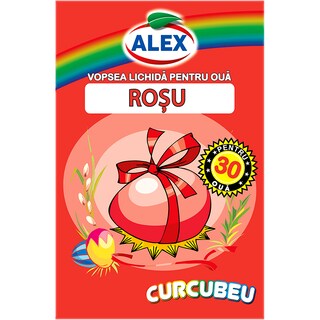 Alex | Vopsea lichida rosie, 30 oua, 10ml