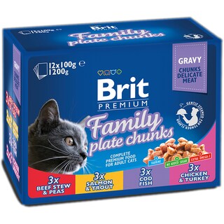 Brit Premium | Hrana umeda Family Plate Chunks 12x100g